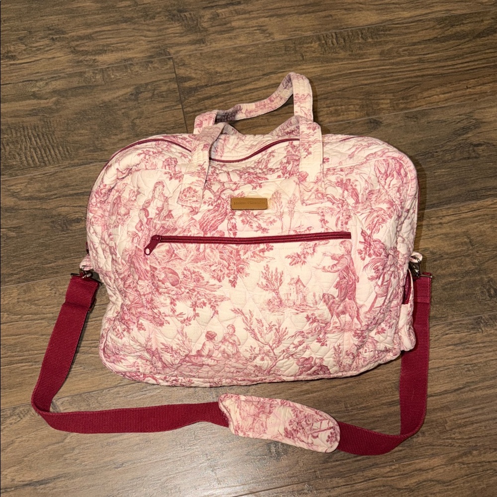 Elegant Pink Floral Women's Bag - Picture 3 of 5